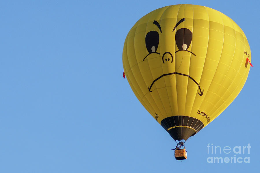 Hot Air Balloon Not Happy Photograph by Claudia Zahnd-Prezioso