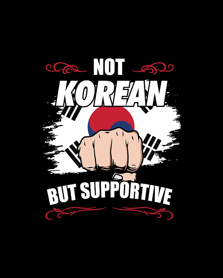 Not Korean But Supportive Travel Tourist Korean North Korea Digital Art
