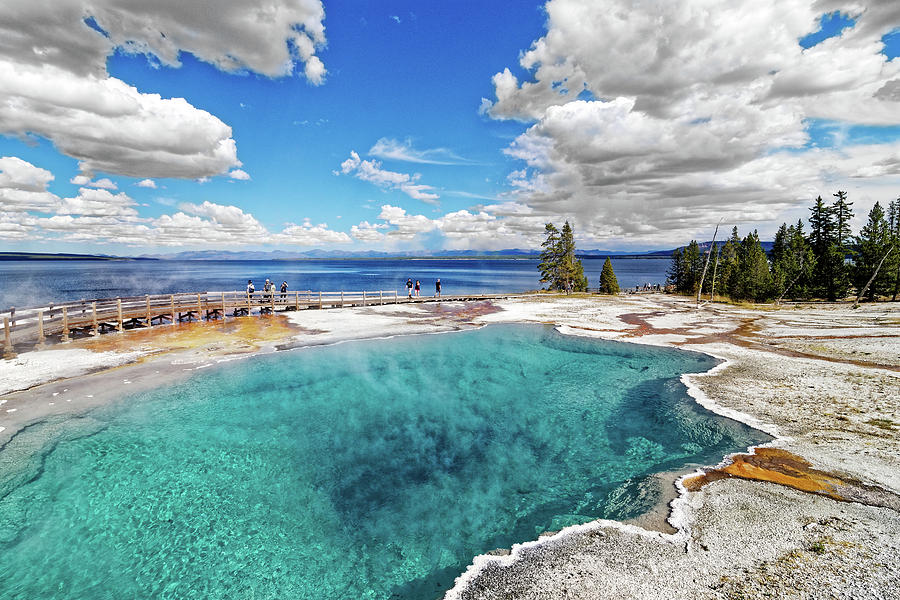 Not So Black -- Black Pool in West Thumb Geyser Basin in Yellowstone National Park, Wyoming Photograph by Darin Volpe