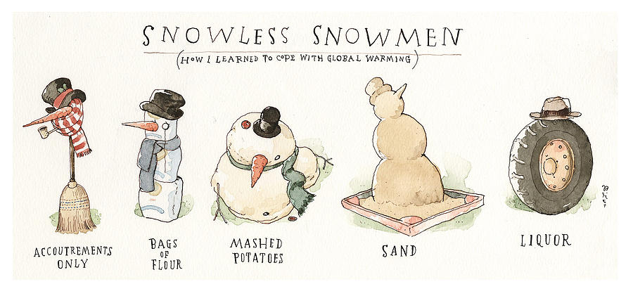 Not So Frosty The Snowman Painting by Barry Blitt