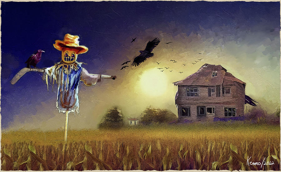 Not So Scary Scarecrow Digital Art by Ken Morris