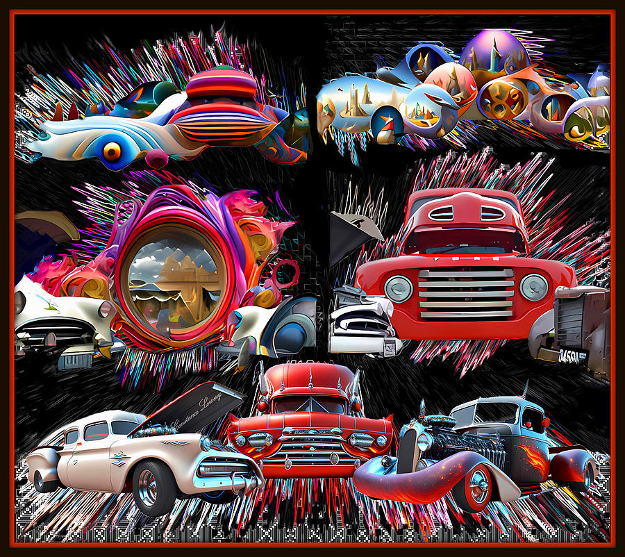 Not Your Ordinary Car Show Digital Art by Constance Lowery