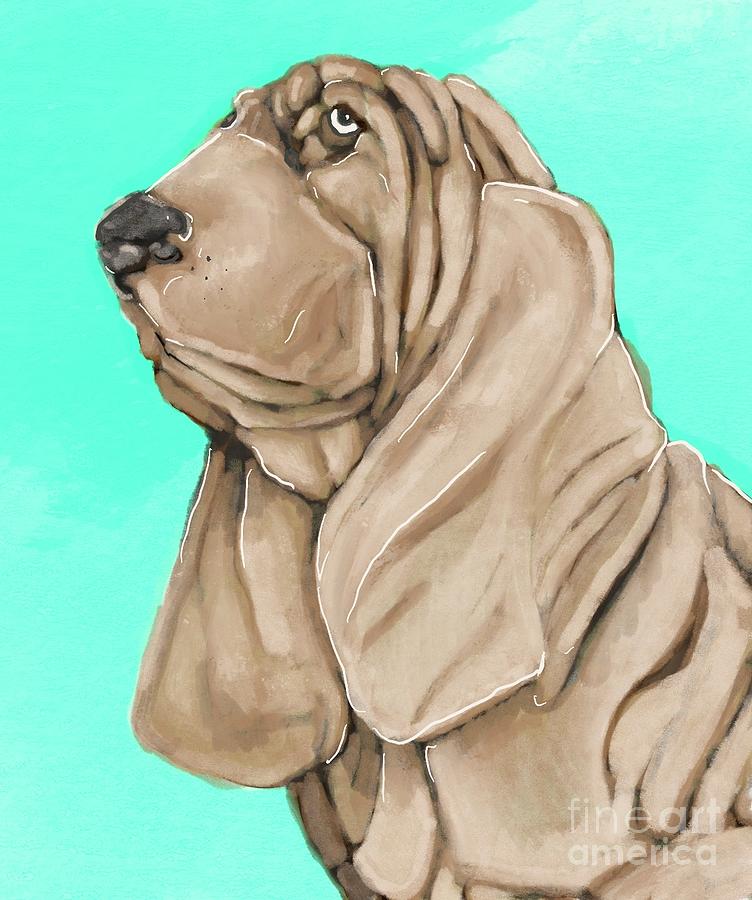 Nothing but a hound dog Digital Art by Anne Seay