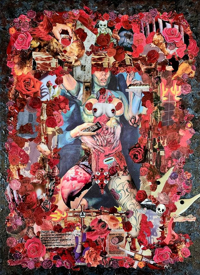 Rose Mixed Media - Nothing But Meat by Merritt Glover