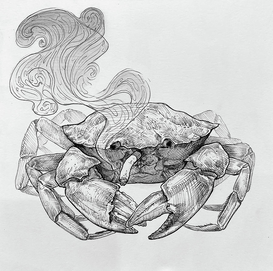 Crab Drawing - nothing personal by Josalin Breault Grade 11 by California Coastal Commission