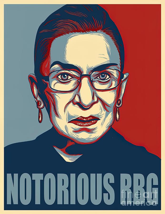 NOTORIOUS RBG ruth bader ginsburg Painting by Summer Thompson - Fine ...