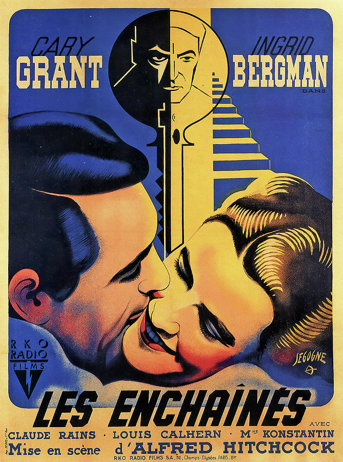 Cary Grant Mixed Media - Notorious, with Cary Grant and Ingrid Bergman, 1946 by Movie World Posters