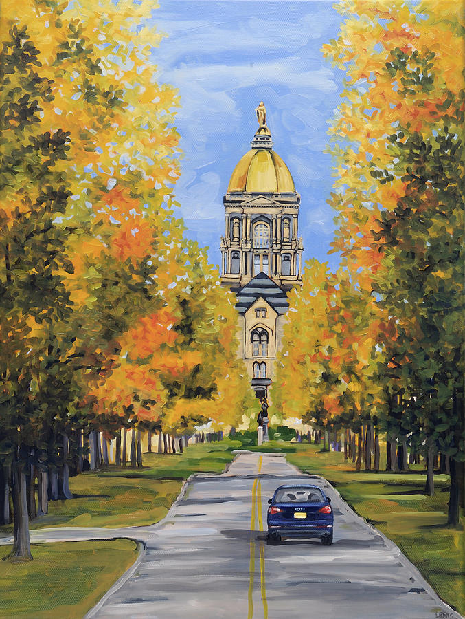 Notre Dame Avenue Weekend Painting by Anne Lewis Pixels