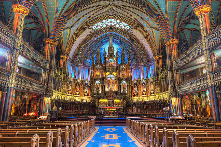 Notre-Dame Basilica in Montreal Photograph by Daniel Chui