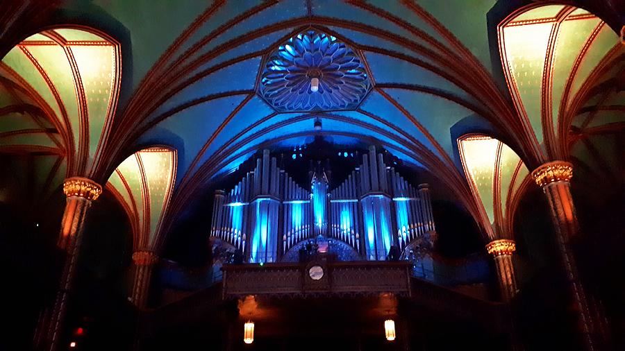 Notre-Dame Basilica Pipe Organ Digital Art by Marlin and Laura Hum