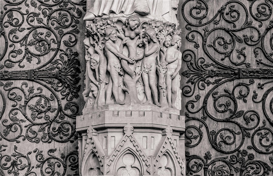 Notre Dame Carvings Photograph by Hermes Fine Art