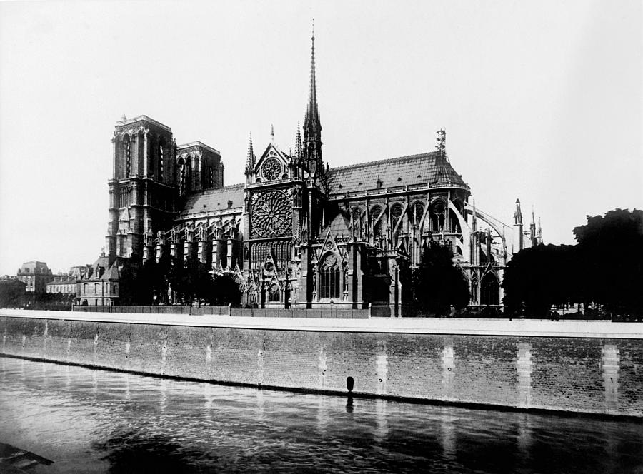 Notre Dame Cathedral - Paris France - Circa 1916 Photograph by War Is Hell Store