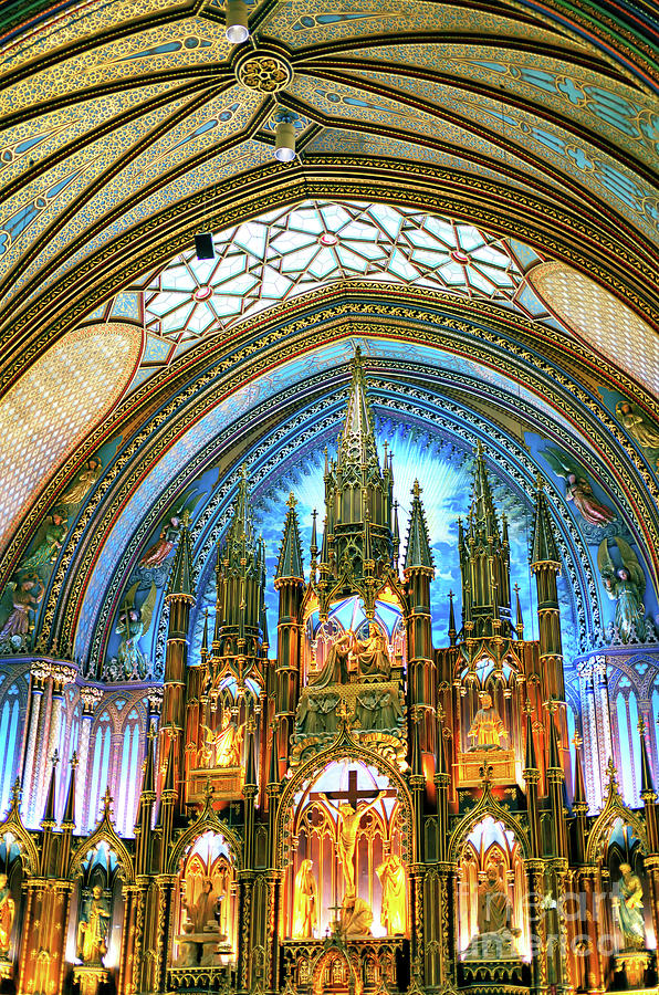 Notre Dame Ceiling in Old Montreal Photograph by John Rizzuto