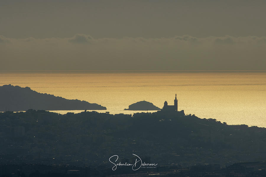 Notre-Dame de la Garde depuis les collines Photograph by Sebastien DELACROSE