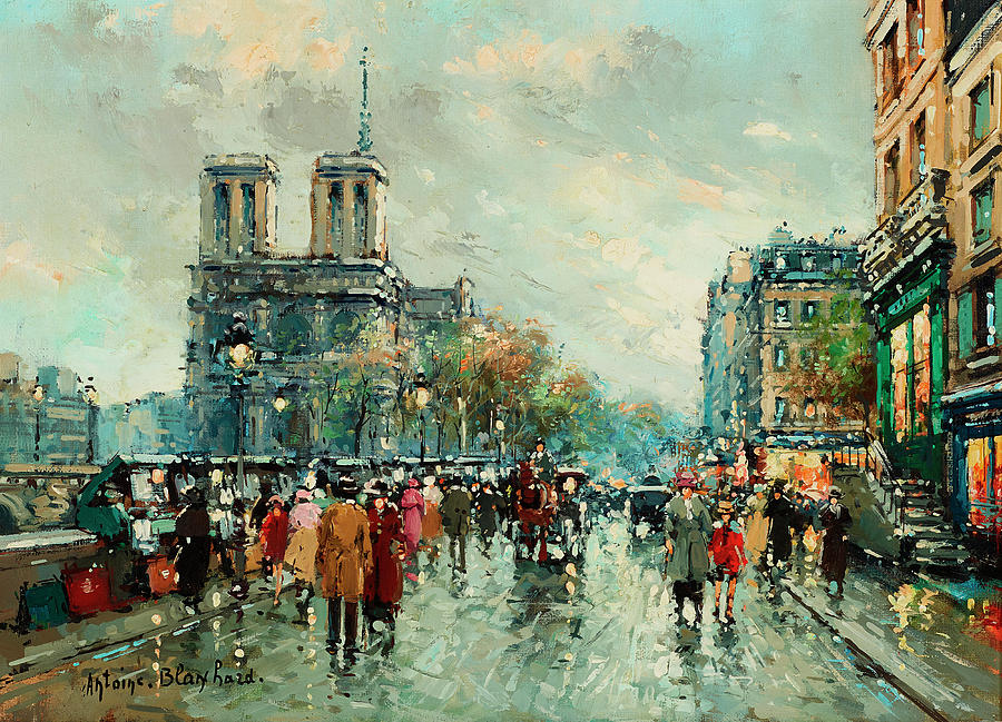 Paris Painting - Notre-Dame de Paris by Antoine Blanchard
