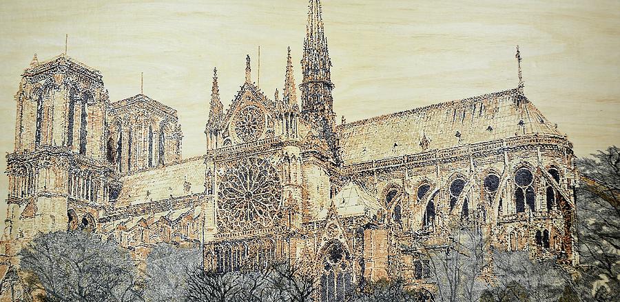 Notre Dame De Paris Drawing By Jiian Chapoteau