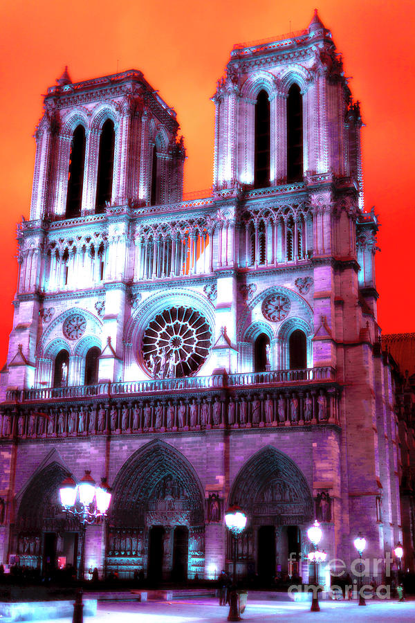 Notre Dame de Paris Pop Art in France Photograph by John Rizzuto