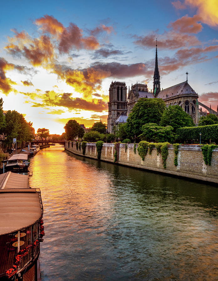 Notre Dame Evening, Paris, France Photograph by Mark Llewellyn
