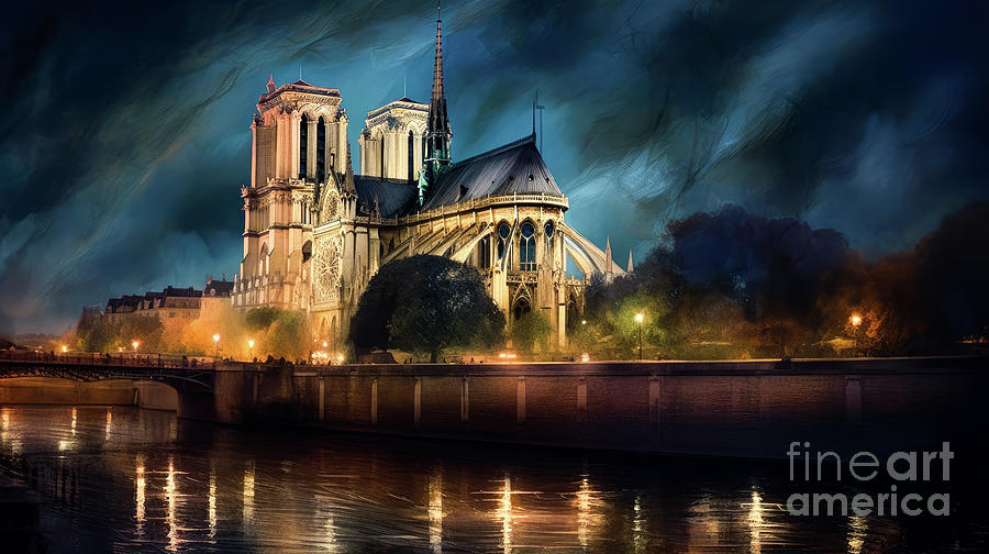 Notre Dame Digital Art by Fine Art Attic - Fine Art America