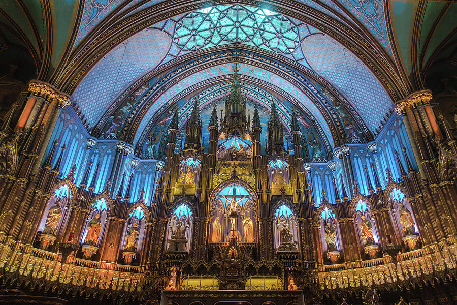Notre Dame Basilica Montreal Photograph - Notre Dame Montreal  by Sonja Quintero