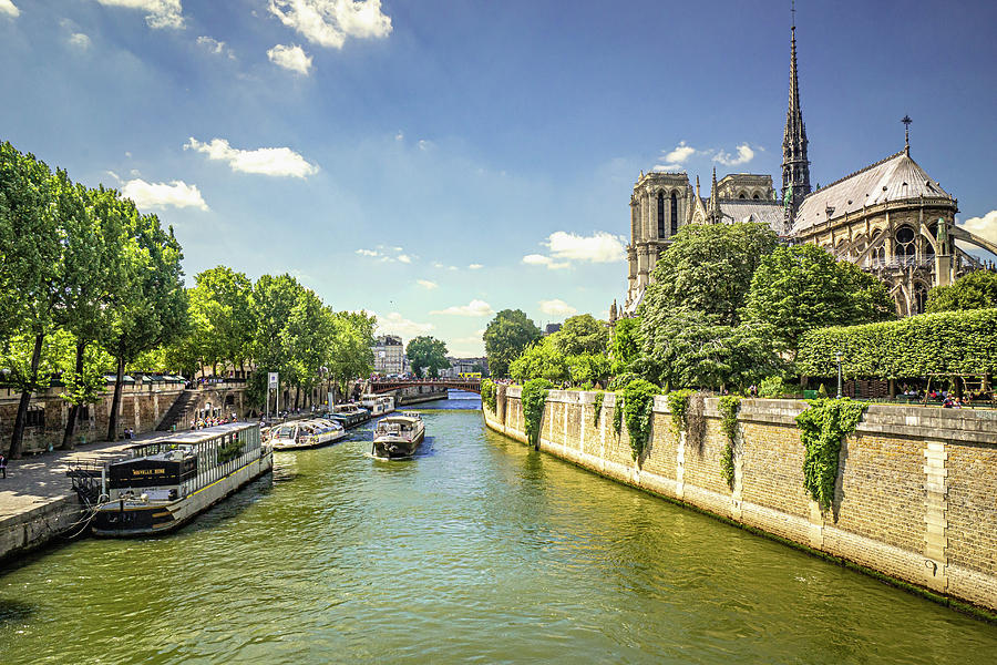 Notre-Dame on the Seine, Paris Photograph by Janis Knight