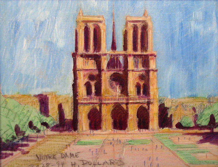 Paris Mixed Media - Notre Dame, Paris, 94 by Herschel Pollard