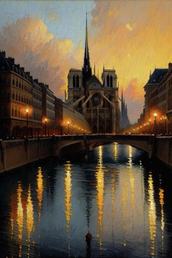 Notre Dame, Paris Painting