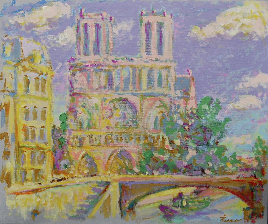 Notre Dame  Painting by Pierre Dijk