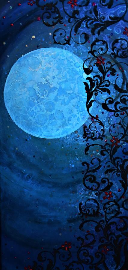 Moon Painting - Nouveau Moon by Jessie Tondreau Moon Painting - Nouveau Moon by Jessie Tondreau