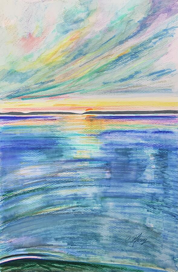 Nova Scotia Sunrise Painting by Christine Kfoury