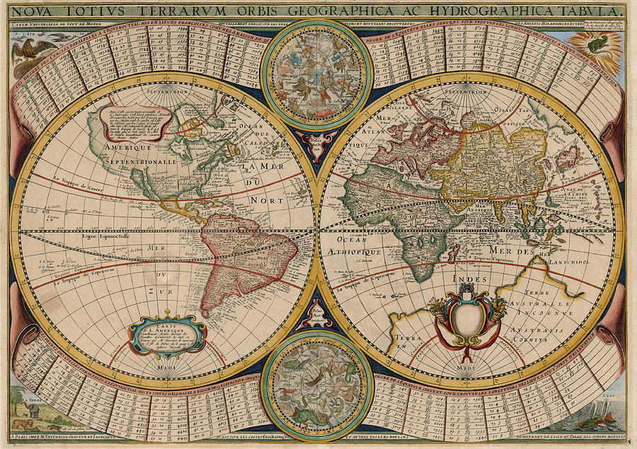 Nova Totius Terrarum Orbis Geographica Ac Hydrographica Tabula Paris ...