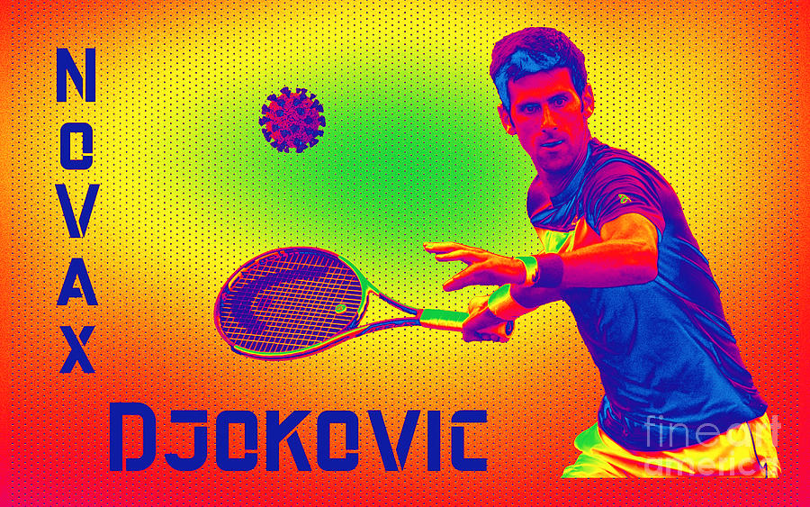 Novak Djokovic Digital Art by Binka Kirova