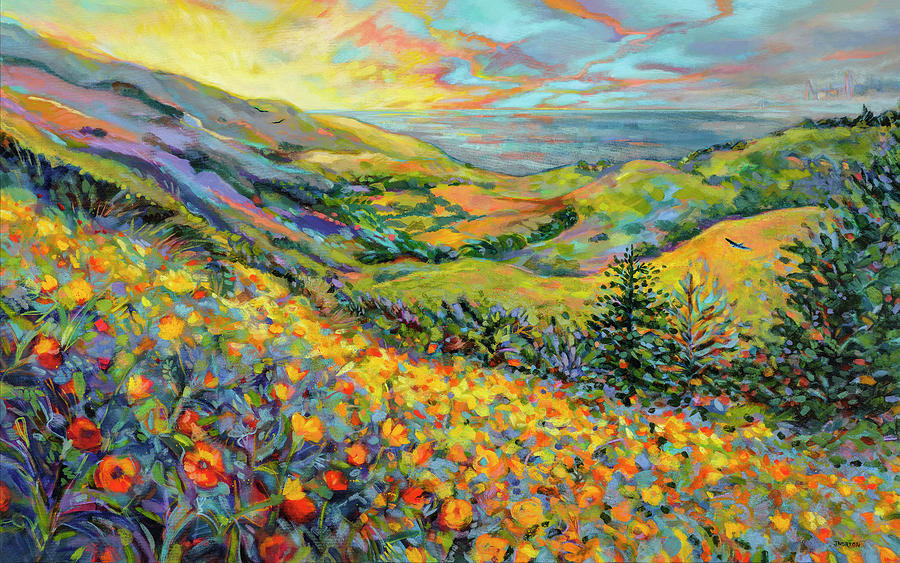 San Francisco Painting - Novato Sunrise by Jen Norton