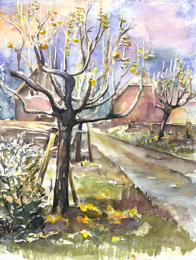 November Frost Painting by Barbara Pommerenke