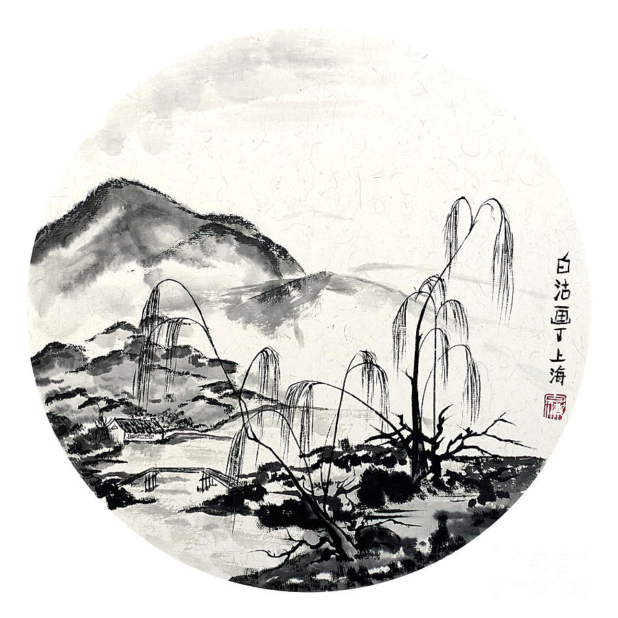 November In Jiangsu - Round Painting By Birgit Moldenhauer