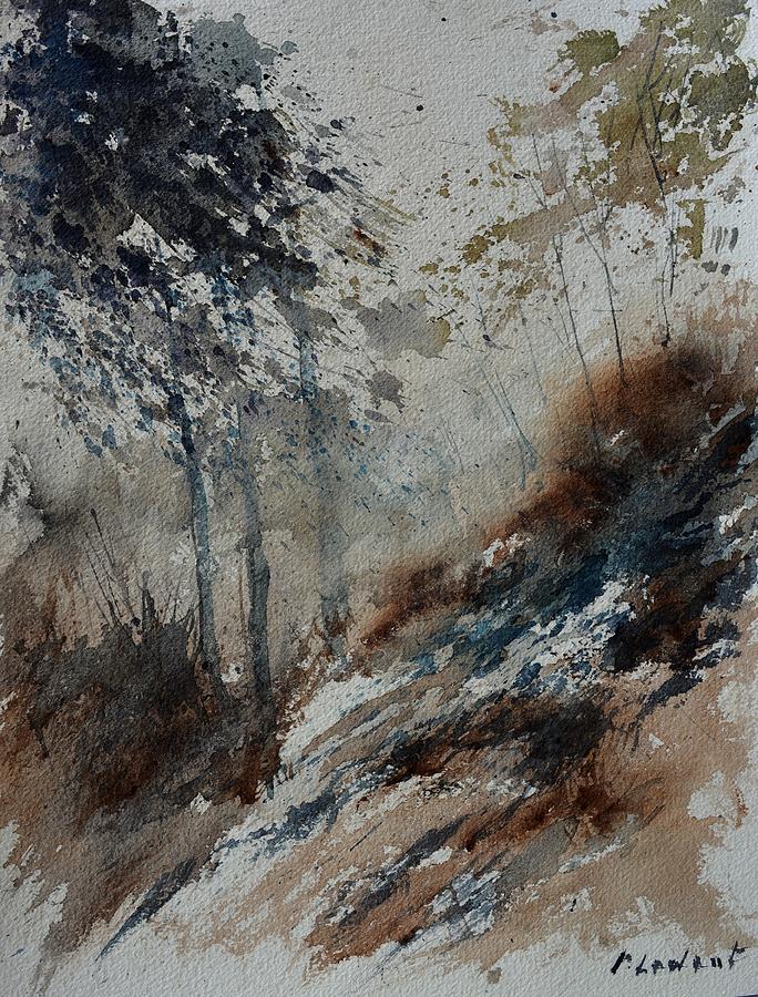 November in the wood Painting by Pol Ledent