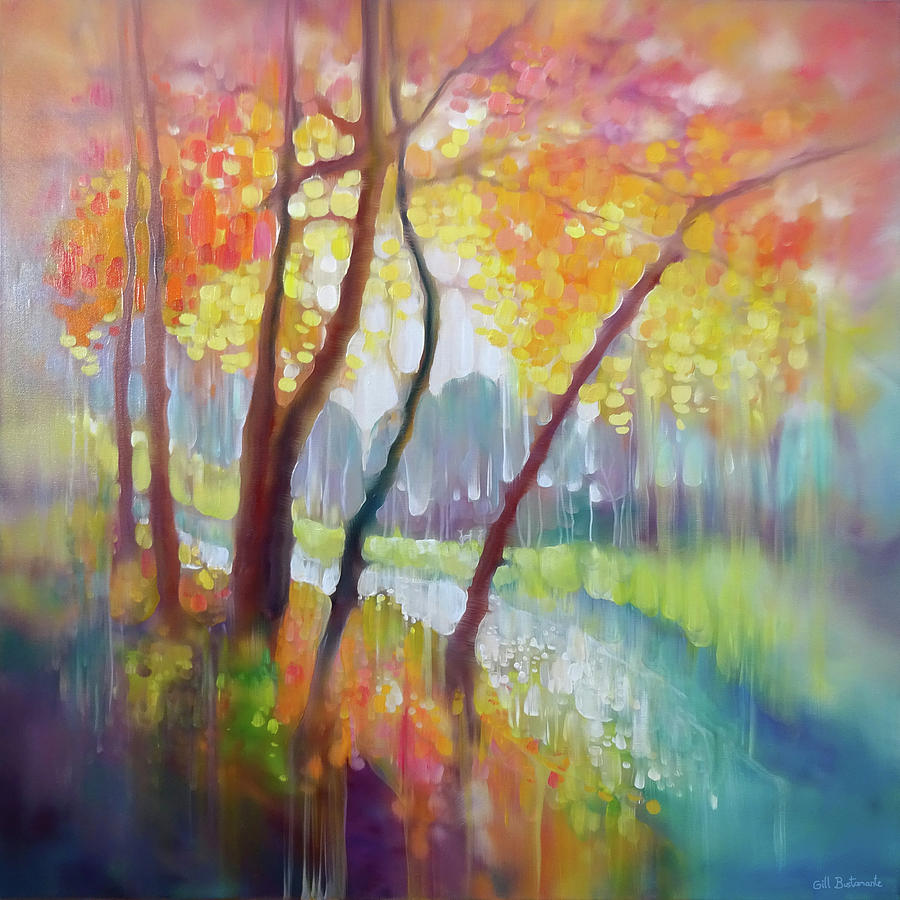 Deer Painting - November Moment  by Gill Bustamante