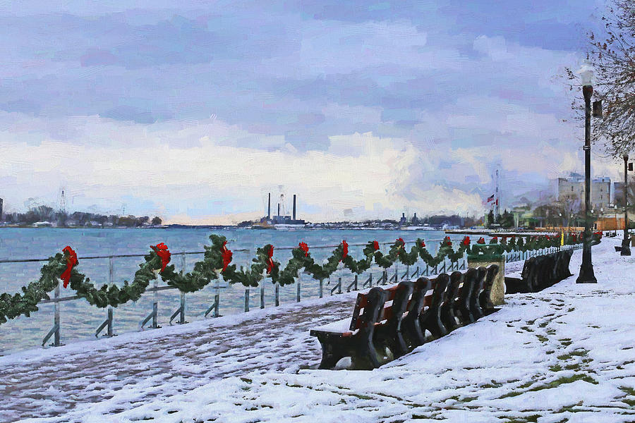 November on the Boardwalk Painterly 112821 Photograph by Mary Bedy