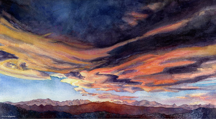 November Sky Painting by Anne Gifford