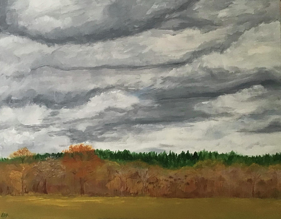 Fall Painting - November Sky by Lorraine Centrella