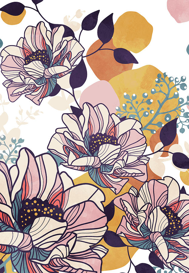 Flower Digital Art - November Sun by Vess DSign
