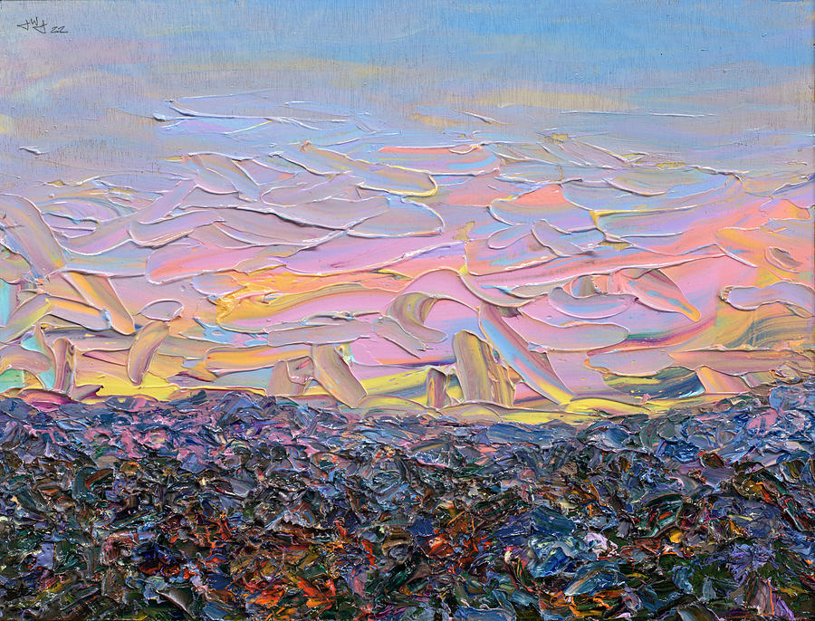November Sunrise Painting by James W Johnson