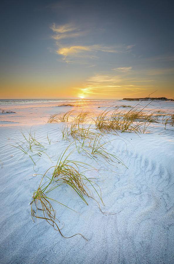 Sunset At Gulf Islands National Seashore Photograph by Jordan Hill
