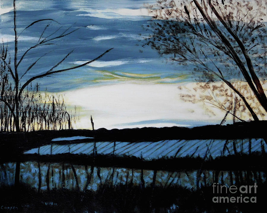 November Sunset Painting by Robert Coppen