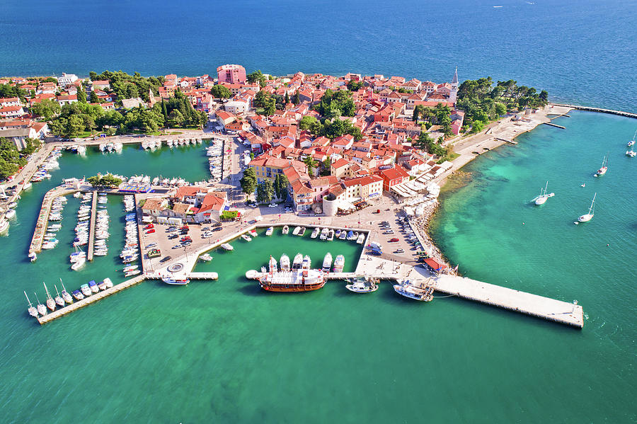 Novigrad Istarski historic Adriatic coastal town aerial view Photograph by Brch Photography