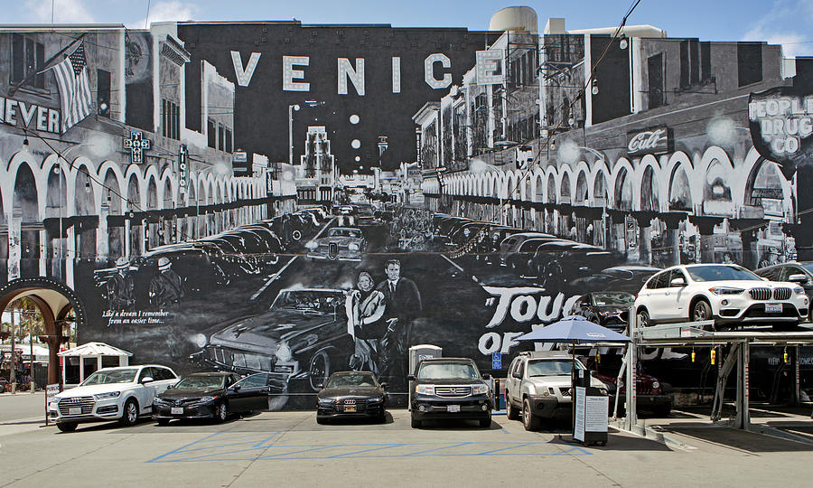 Car Photograph - Now And Then - Venice, CA by Daniel Furon