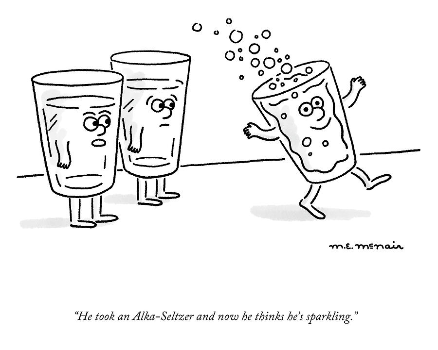 Now he Thinks hes Sparkling Drawing by Elisabeth McNair Now he Thinks hes Sparkling Drawing by Elisabeth McNair