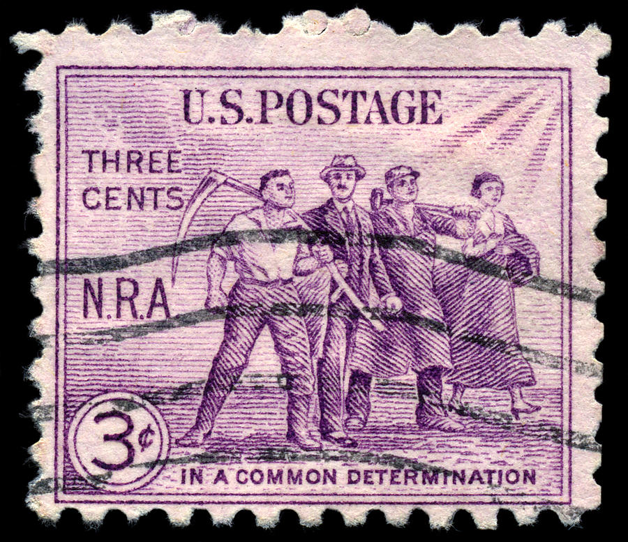 NRA Labor Economic Determination Postage Stamp  Photograph by Phil Cardamone