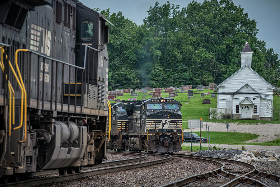 NS 124-31 Meets NS 376-01 At Taswell Indiana Photograph by Jim Pearson