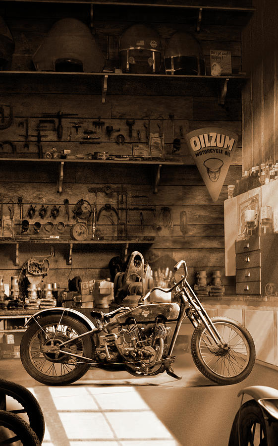 Inside the Old Motorcycle Shop S E V Photograph by Mike McGlothlen
